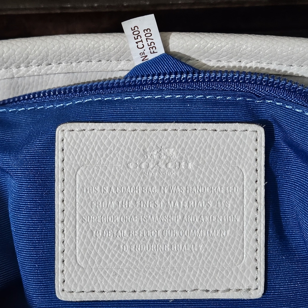 Coach Blue and White Tote Bag - Picture 7 of 9